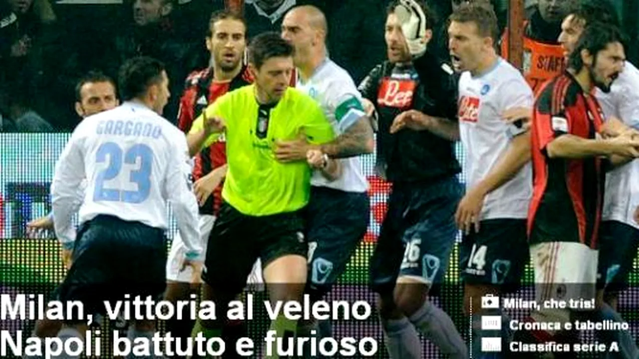 Coșmarul Stelei nu a avut niciun șut pe poartă cu Milan!** Napoletanii, furioși: acuză arbitrajul!