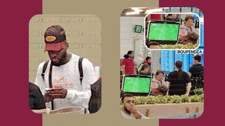 De la geaca lui Şumudică la „gaming case-ul" lui Boupendza de 1150 de dolari! Atacantul Rapidului i-a şocat pe ceilalți pasageri din aeroport când a scos „bijuteria" cu monitor şi a început să se joace! EXCLUSIV