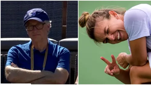 Imagini fabuloase! Bill Gates a venit în tribune la Indian Wells înaintea meciului dintre Simona Halep și Aliaksandra Sasnovich! Miliardarul american e pasionat de tenis | FOTO și VIDEO