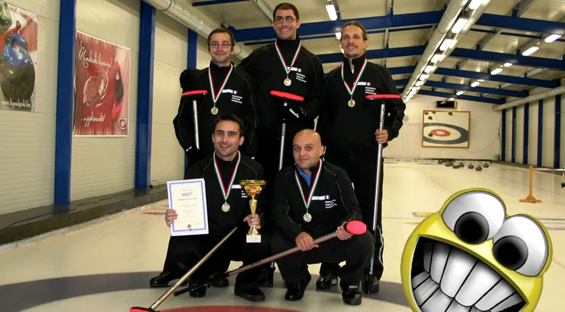 Suntem buni... la curling!:) România a câștigat turneul de la Budapesta FĂ‚RĂ‚ înfrângere