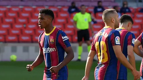 Ansu Fati a devenit cel mai tânăr marcator în El Clasico! Puștiul Barcelonei bate record după record | VIDEO