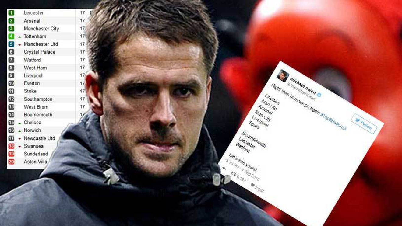 "Ce neghiob sunt! Toți știați asta, nu?!" Owen, luat peste picior de fani! Ce a prezis la începutul sezonului și cum arată AZI clasamentul Premier League
