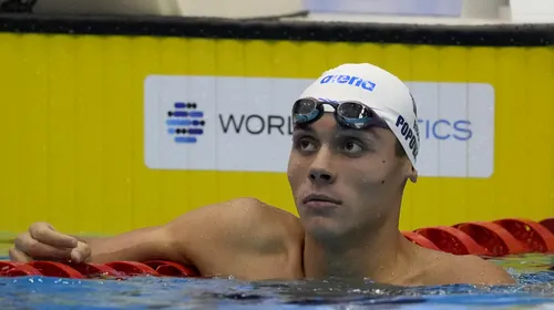 David Popovici, calificare fără glorie în finala la 100 de metri liber de la Campionatul European 2023! Britanicul Richards a înotat mai rapid și în semifinala acestei probe