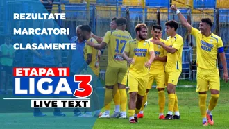 Etapa 11 din Liga 3 | Noua echipă din Copou n-a câștigat nici la ultima clasată! Scor nebun între Dinamo 2 și Dunărea Giurgiu. Liderii ACS Omega Sport și CS Drobeta au pierdut noi puncte
