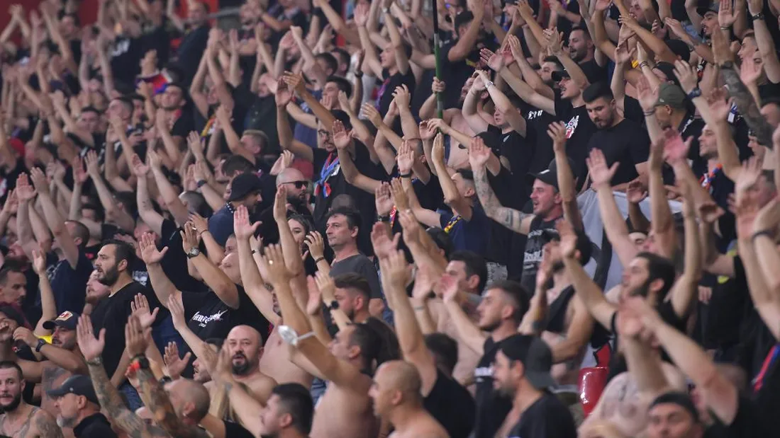 Ultrașii echipei Steaua au ieșit în evidență în partida cu FK Miercurea Ciuc. Scandările xenofobe au marcat o seară neagră pentru formația lui Daniel Oprița, umilită în Ghencea