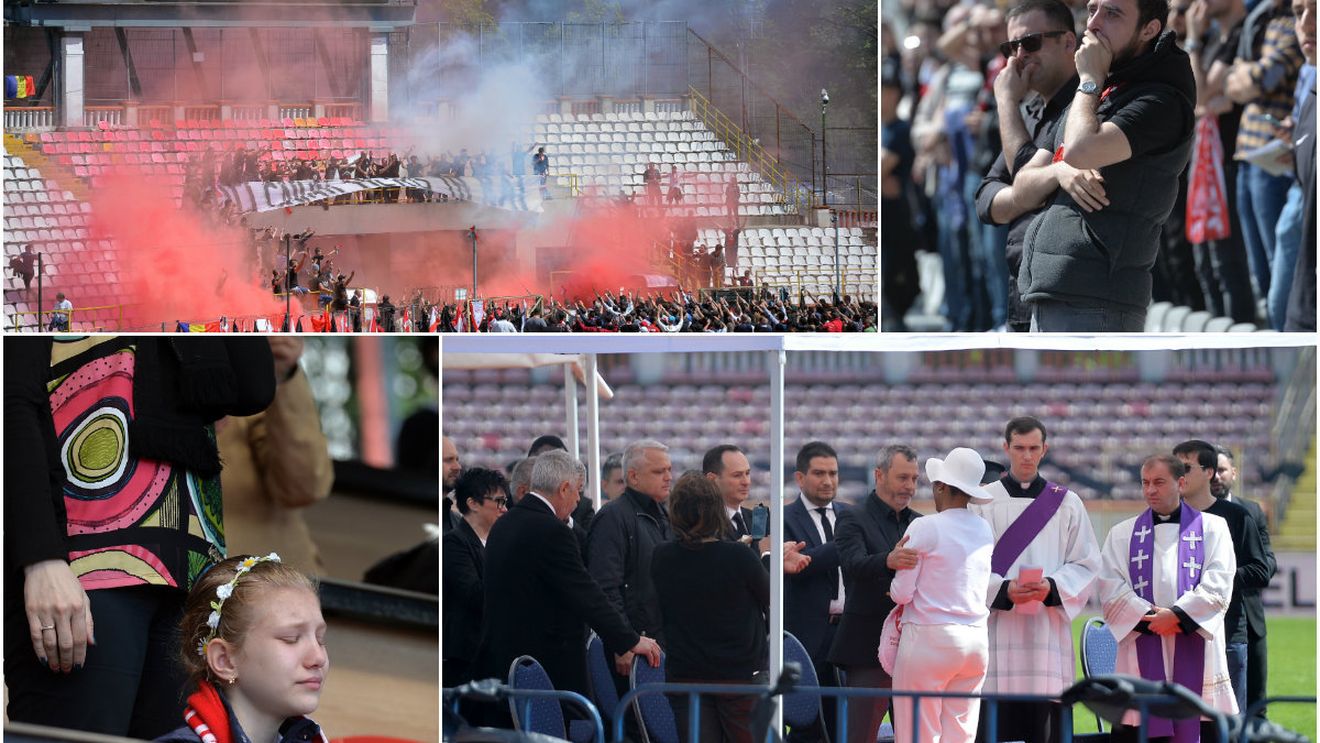 Ultimul omagiu pentru Ekeng! FOTO | Scene greu de privit: "câinii" și-au luat adio de la fostul coleg