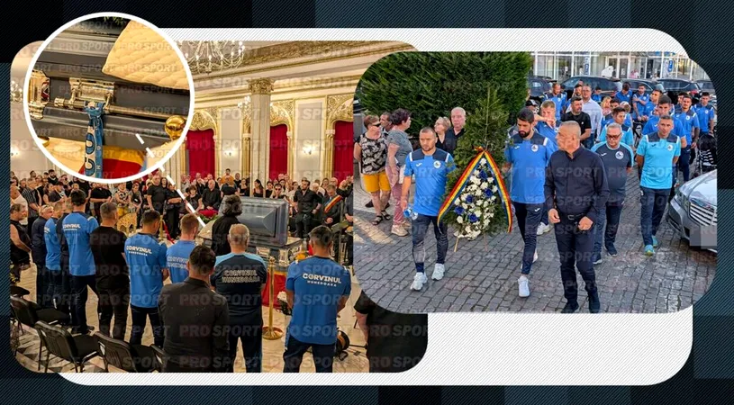 Imaginile durerii de la Hunedoara, de la priveghiul lui Mihai Leu! Gestul fotbaliştilor de la Corvinul