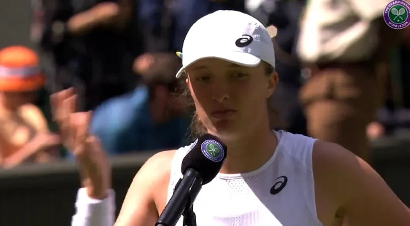 Iga Swiatek a deschis ziua pe Terenul Central la Wimbledon, după ce Simona Halep a fost ignorată de organizatori! Cum s-a încheiat meciul polonezei | VIDEO