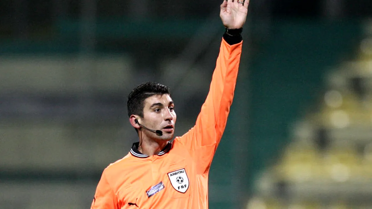 Balaci a fost pe dinafară la Oțelul - Dinamo! Tot stadionul a râs de central în minutul 72. Gafa de începător a arbitrului