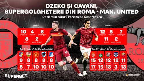 Decisivi și la retur? Dzeko vs. Cavani e duelul SuperGolgheterilor din Roma – Manchester United!