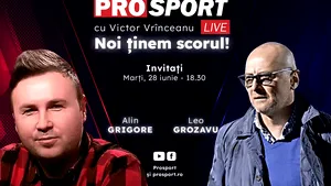 ProSport Live, o nouă ediție incendiară pe prosport.ro! Leo Grozavu și Alin Grigore vor discuta despre cele mai importante subiecte din fotbalul românesc