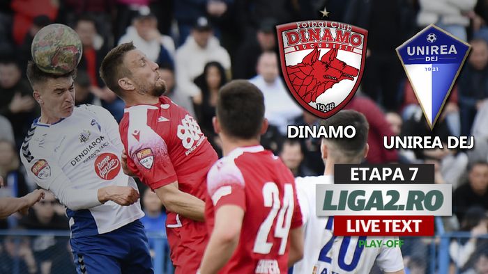 Dinamo, egală cu Unirea Dej în returul play-off-ului Ligii 2, după un nou meci modest. ”Câinii” lui Burcă nu câștigă de patru jocuri și pot pierde locul 4