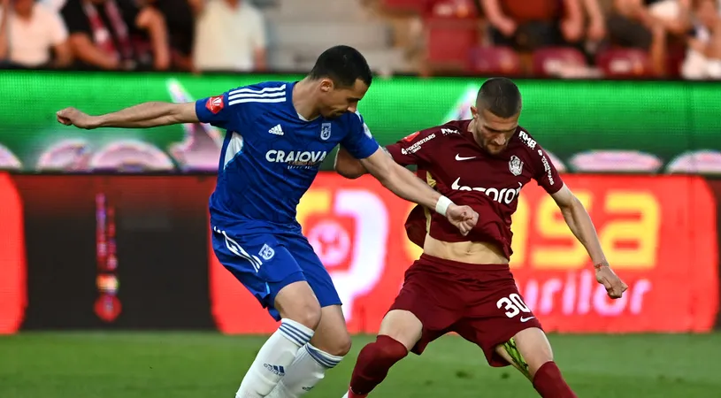 CFR Cluj - FC U Craiova 1-0, în barajul pentru Conference League. Ardelenii prind cupele europene după un meci în care au sărit scântei din toate direcțiile