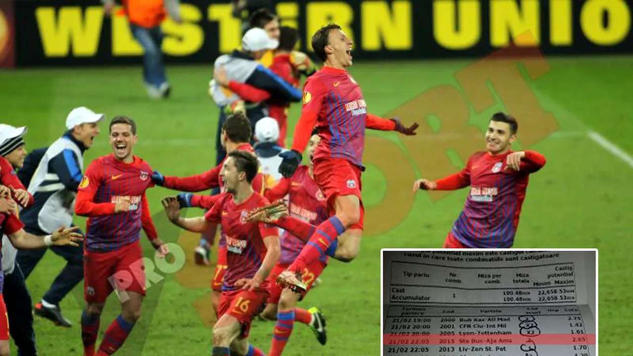 Cel mai TRIST român după VICTORIA Stelei!** FOTO: Mai avea nevoie de un singur rezultat pe bilet pentru un câștig COLOSAL! Vezi ce a pariat:
