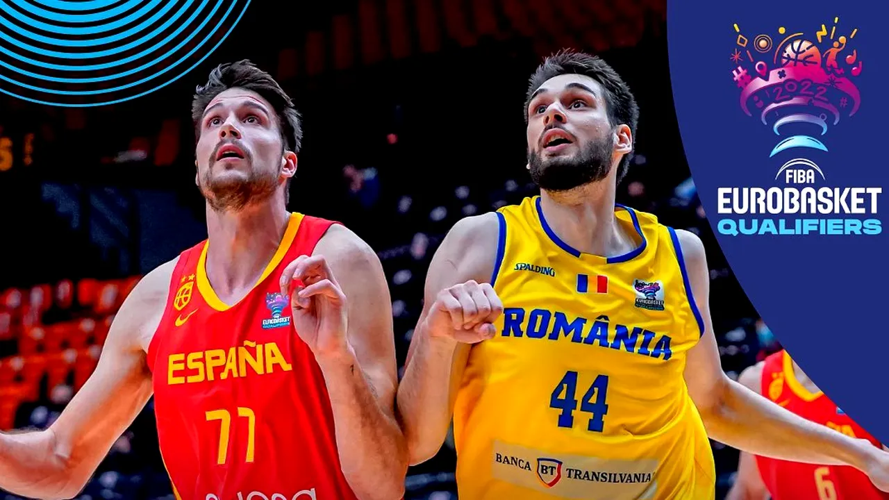 Înfrângere la scor a naționalei de baschet a României: 41-94 cu campioana mondială Spania! Este al patrulea eșec consecutiv în preliminarii