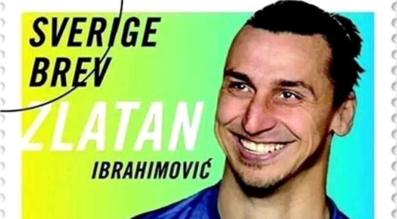 Poșta suedeză a pus în vânzare timbre cu efigia lui Ibrahimovic