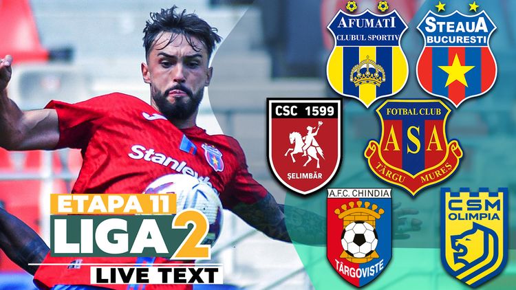 Etapa 11 Liga 2 | Slobozia, Sibiu și Târgoviște găzduiesc meciurile de astăzi din liga secundă și toate încep la ora 11:00