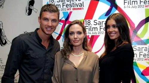 FOTO Dzeko în „marcaj” la Angelina Jolie! Apariția actriței de la festivalul de film de la Sarajevo