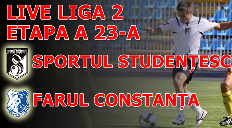 Derby șters /** Sportul Studențesc - Farul 0-0