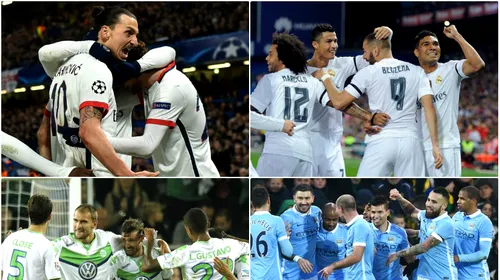 Liga Campionilor | Șoc în Germania: Wolfsburg – Real Madrid 2-0. Duelul „șeicilor”, între spectacol și gafe imense: PSG – City 2-2