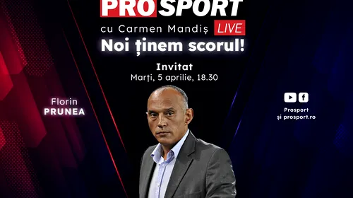ProSport Live, o nouă ediție pe prosport.ro! Florin Prunea vorbește despre lupta la titlu din Liga 1 și despre situația prin care trece Dinamo!