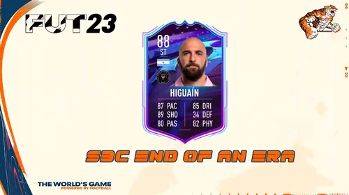 Retragerea oficială din fotbalul profesionist îi aduce lui Gonzalo Higuain un super card în FIFA 23! Cât valorează și cum îl poți obține