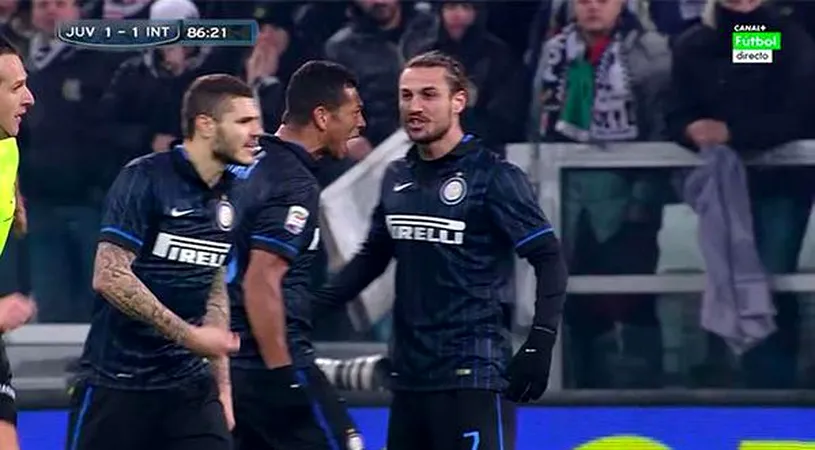 VIDEO | Reacție incredibilă a lui Osvaldo, în timpul derby-ului Juventus - Inter: a sărit să îl bată pe Icardi pentru că a ratat