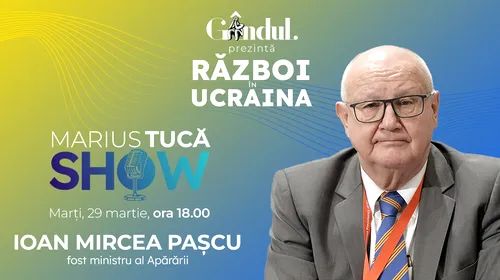 Marius Tucă Show începe marți, 29 martie, de la ora 18.00, live pe gandul.ro cu o nouă ediție specială