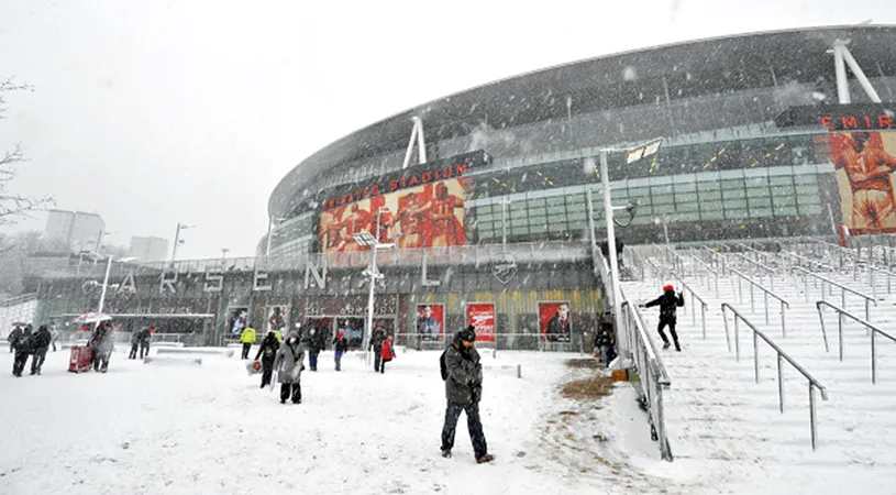 A înghețat Anglia!** Frigul și ninsoarea au paralizat fotbalul britanic!