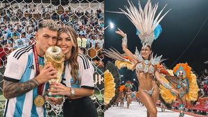 Muri Lopez a renunțat la inhibiții la carnavalul din Argentina! Iubita starului argentinian a atras toată atenția cu ținuta ei spectaculoasă  | GALERIE FOTO