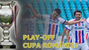 Play-off Cupa României | Rapid a avut nevoie de câteva minute să decisă jocul cu Afumați, Petrolul a executat Șelimbăr. Cele 12 echipe calificate în faza grupelor