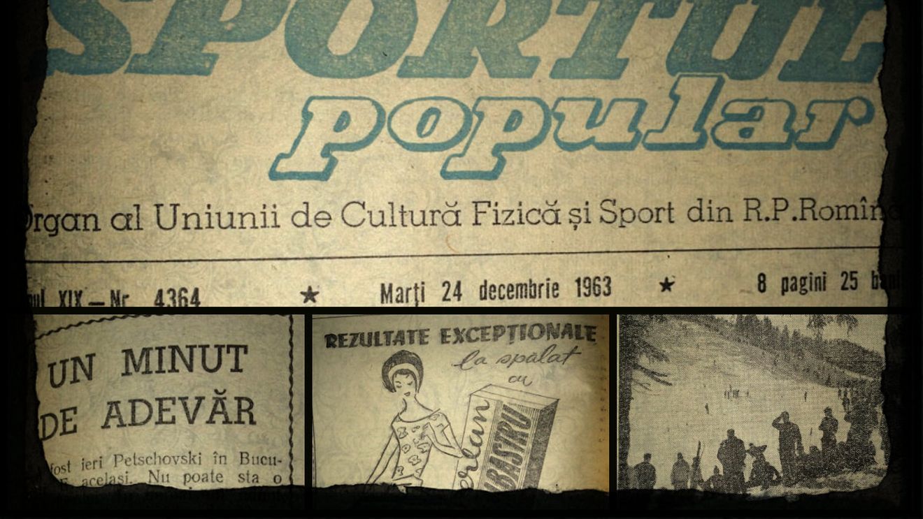 Acum 50 de ani în presa de sport: un minut de adevăr cu Petschovski și Ioan Chirilă. Plus: cum să-ți faci o săniuță, premiile la Pronosport și altele...