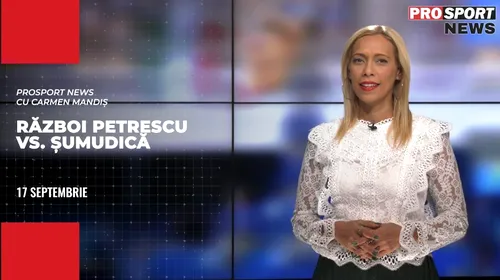 PROSPORT NEWS | Război Dan Petrescu vs. Marius Șumudică, după Jablonec – CFR Cluj. Cele mai importante știri ale zilei | VIDEO