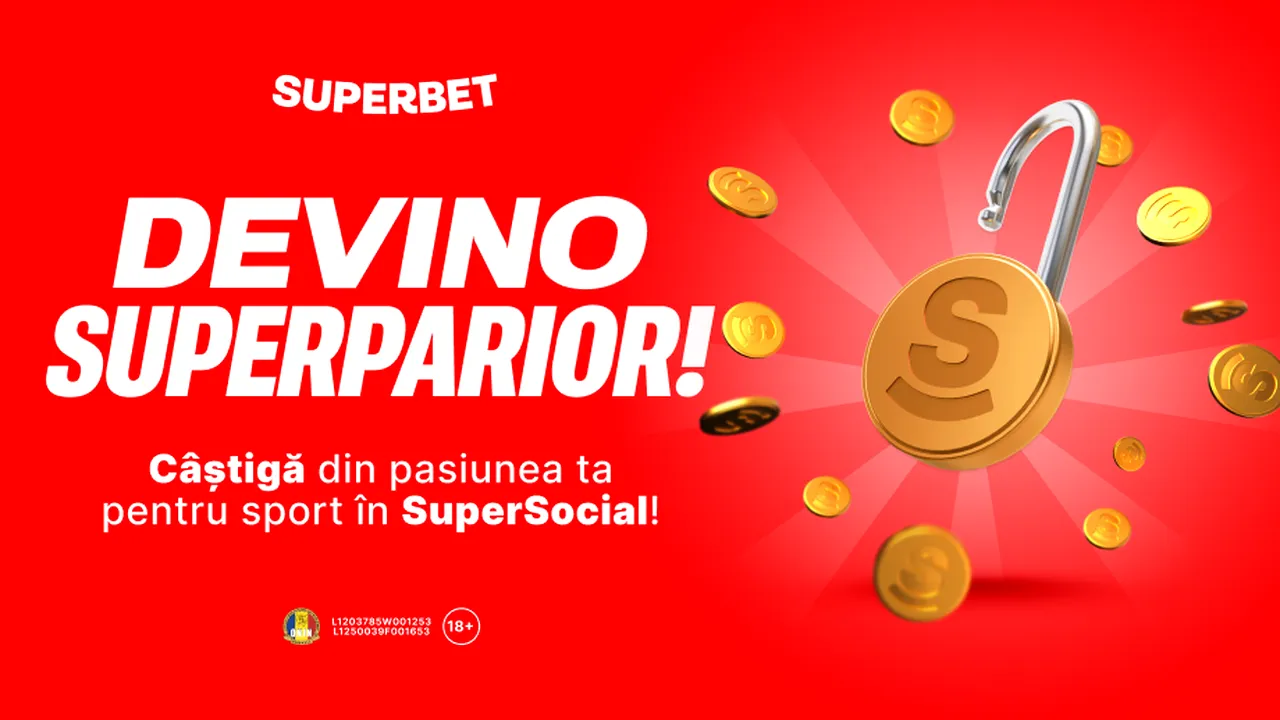 Exclusiv în România: Inspiri, ești copiat și încasezi în SuperSocial! Superbet lansează programul SuperPariori. ADVERTORIAL