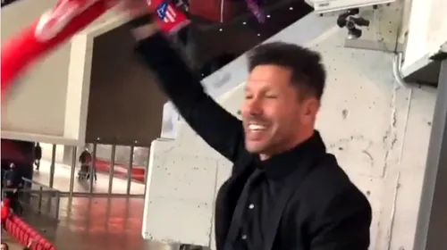 Suporterul Simeone! „Cholo, Choloo”. Cum a reacționat antrenorul lui Atletico în timp ce fanii madrileni îl omagiau