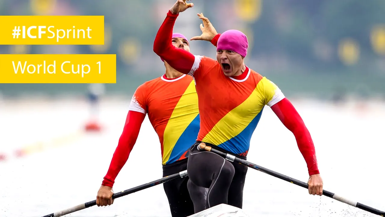 Kaiac-canoe. Leonid Carp - Ștefan Strat, medalie de argint la Cupa Mondială din Germania, la canoe dublu - 1000 metri