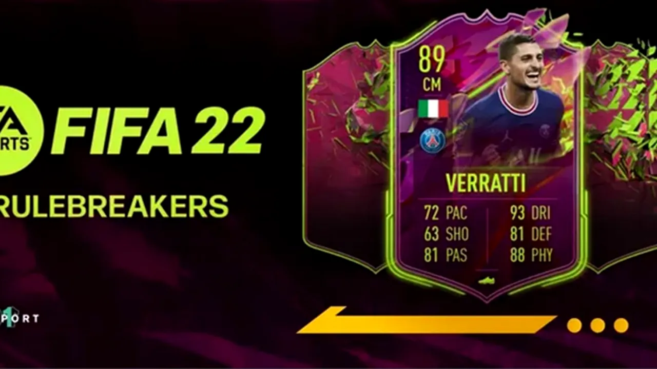 Marco Verratti deține un cartonaș foarte echilibrat în FIFA 22! Cum poți obține un super mijlocaș în echipa de Ultimate Team