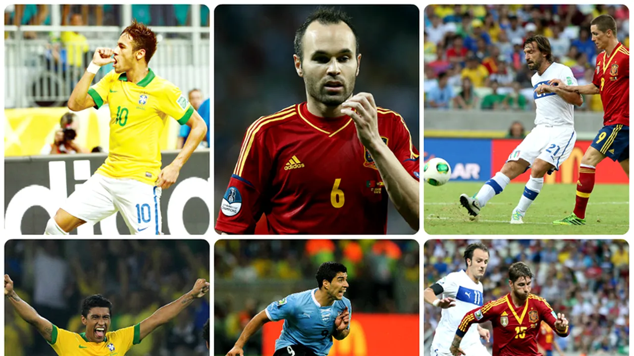 Neymar, Iniesta, Pirlo, Paulinho, Luis Suarez și Sergio Ramos, nominalizați la Golden Ball 