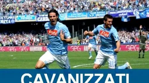 NEBUNIE TOTALĂ‚ în Napoli – <i class='ep-highlight'>Lazio</i> 4-3!** Cavani, „triplă”! Napoli urcă pe doi în Serie A, peste Interul lui Chivu