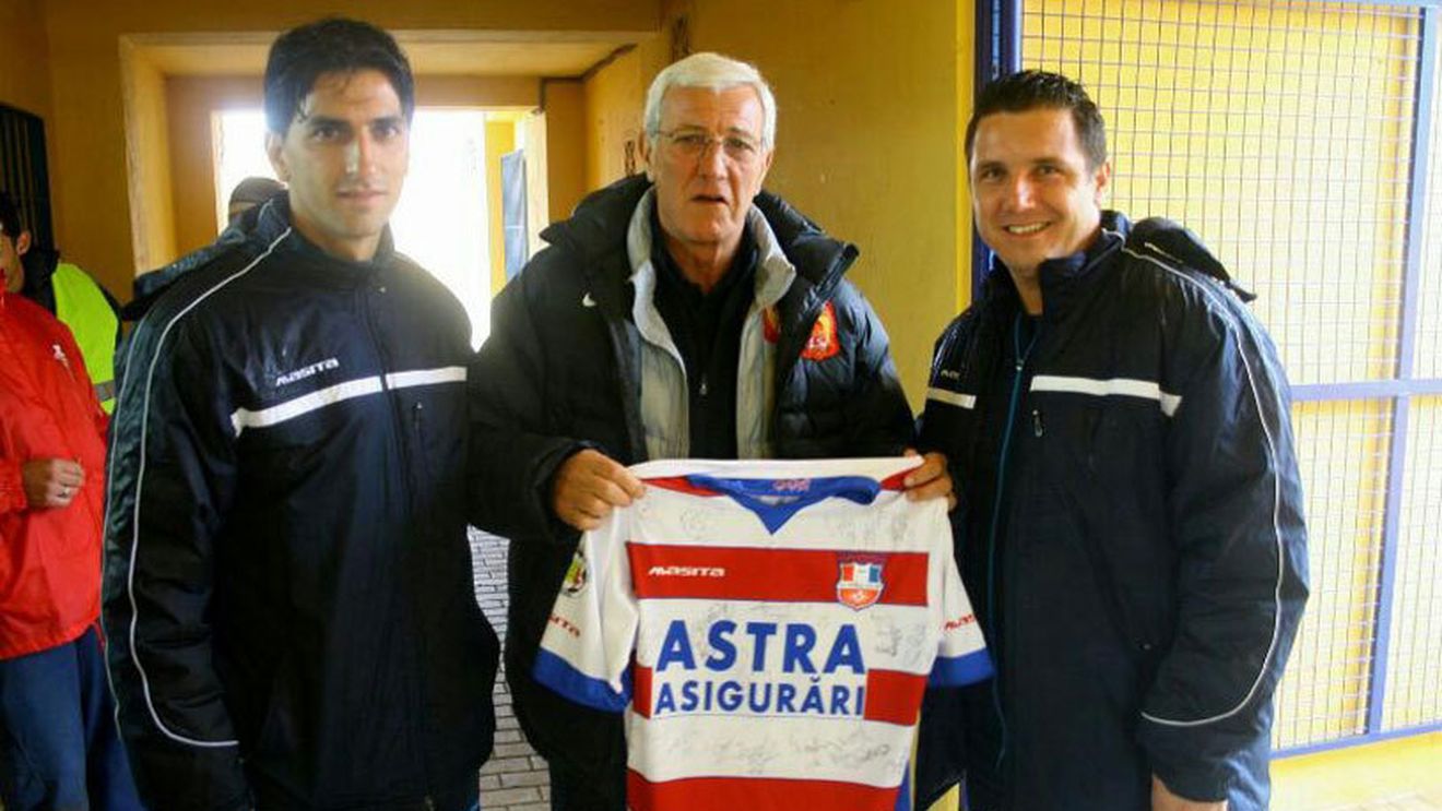 Narcis Răducan și Marcello Lippi, reîntâlnire după 19 ani. FOTO: Italianul a pozat cu tricoul Oțelului: "A acceptat cu plăcere"