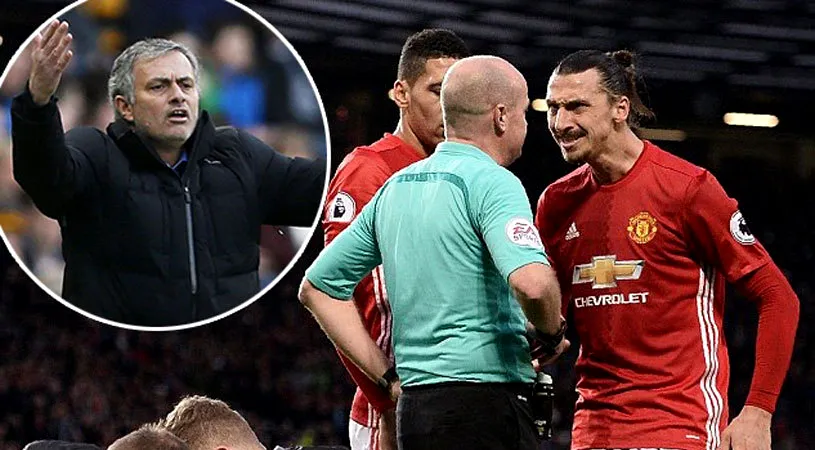 Mourinho a explodat după o decizie scandaloasă a arbitrilor: Ibrahimovic, 