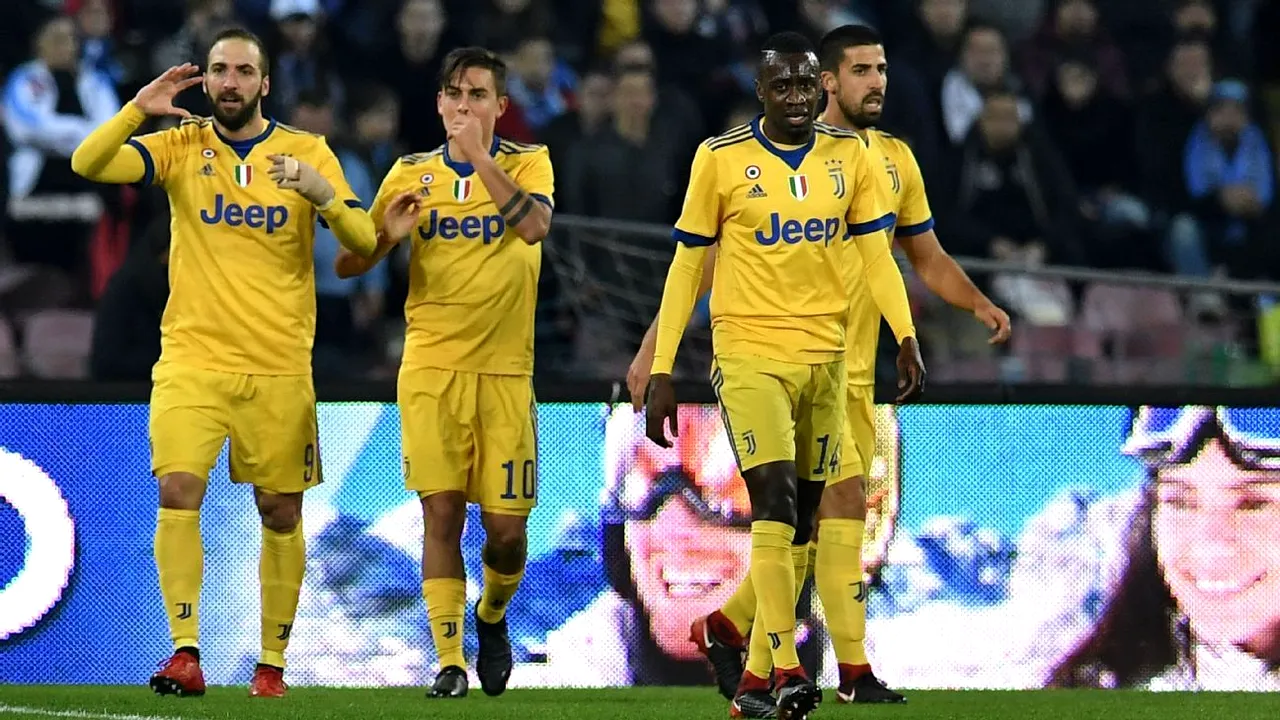 Napoli - Juventus 0-1. Derby-ul de pe San Paolo, decis de Higuain. Patru echipe, despărțite de patru puncte în fruntea clasamentului din Serie A