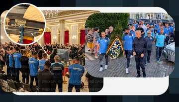 Imaginile durerii de la Hunedoara, de la priveghiul lui Mihai Leu! Gestul fotbaliştilor de la Corvinul