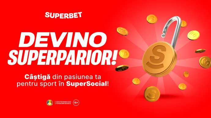 Exclusiv în România: Inspiri, ești copiat și încasezi în SuperSocial! Superbet lansează programul SuperPariori. ADVERTORIAL