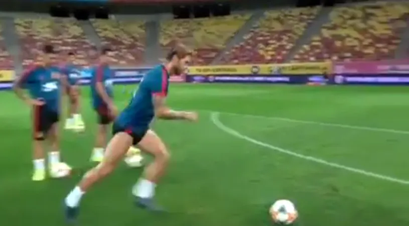 VIDEO | Sergio Ramos, super-reușită la antrenamentul oficial de pe Arena Națională! Neymar a apreciat postarea ibericului