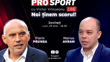 ProSport Live, o nouă ediție premium pe prosport.ro! Florin Prunea și Marius Avram vorbesc despre catastrofa de la Dinamo și despre cele mai noi informații din fotbal