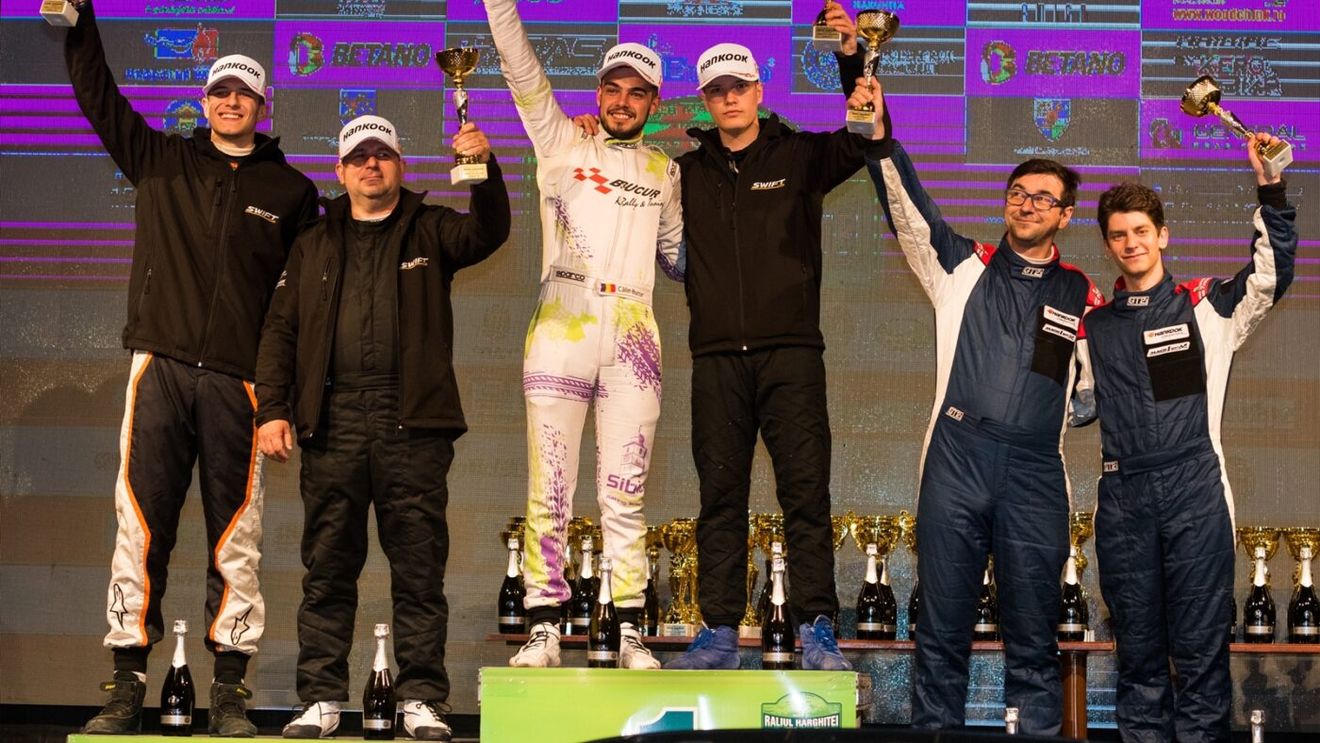 Debut în forță! Echipajul format din Matei Ghiban și Octavian Bostan, de la Vali Porcișteanu Racing, a câștigat Cupa Dacia, la Raliul Harghitei