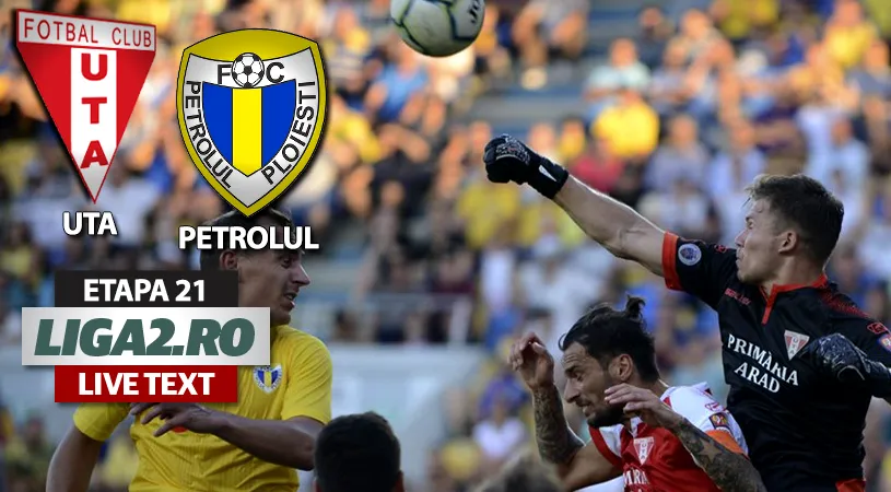 UTA câștigă la scor derby-ul cu Petrolul și e lider detașat la finalul primei părți a sezonului. Prostia lui Arnăutu a pus la zid echipa ploieșteană