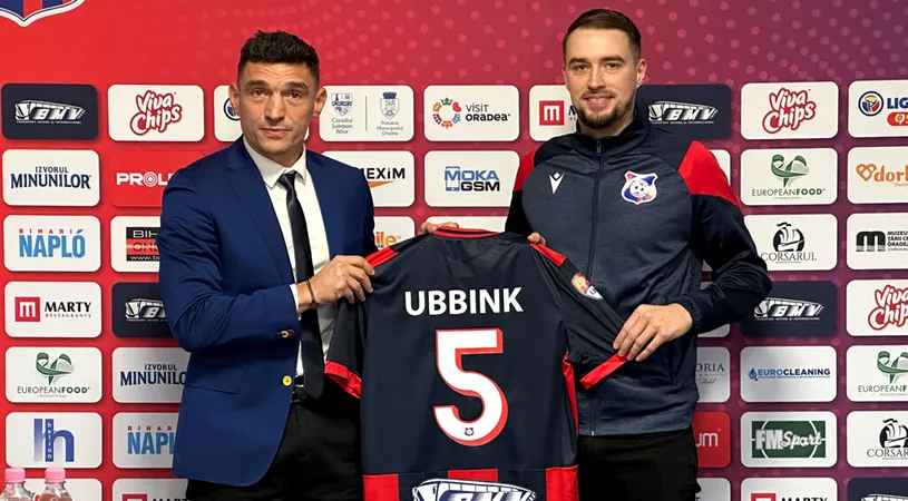Desley Ubbink a surprins încă de la prezentare: ”Venirea la FC Bihor e un pas în față!” Claudiu Keșeru, informații despre contractul olandezului plecat de la Corvinul după meciurile europene