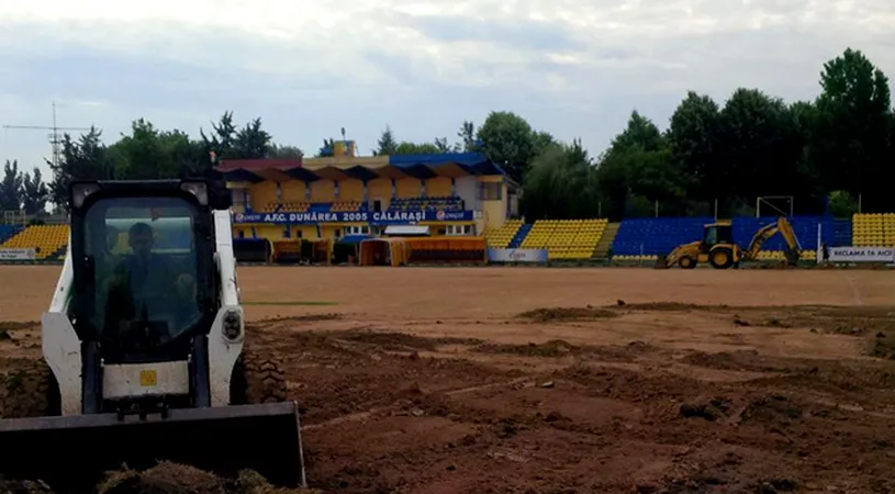 Cum decurg lucrările de modernizare a stadionului din Călărași.** Termenul limită la care Dunărea primește inspecția pentru omologarea de Liga 1